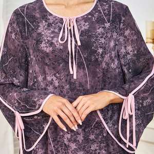 Nuovo Abito Estivo Floreale Casual da Donna Mediorientale Taglie Forti Semplice e Ampio in Poliestere Antistatico <span class=keywords><strong>per</strong></span> Commercio all'Ingrosso Transfrontaliero - Product Image 2