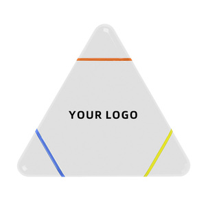 Venta al por mayor rotuladores fluorescentes de tres colores bolígrafos P logotipo personalizable oblicuo forma <span class=keywords><strong>triangular</strong></span> para una escritura suave para niños - Product Image 2