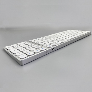 Esuntec Keyboard isi ulang logam campuran aluminium, Keyboard portabel ramping Model ganda 2.4G BT 5.0 + kunci gunting tipe-c - Product Image 3