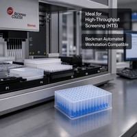 Plaque de prélèvement d'échantillons stérile à 96 puits ronds profonds de 1,0 ml à fond en U pour équipement de laboratoire Beckman