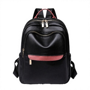 Wholesale Large Capacity <b>Ladies</b> Waterproof Geometric Pattern Vintage Style Polyester Lining Zipper Closure Pu Leather <b>Backpack</b> - Product Image 2