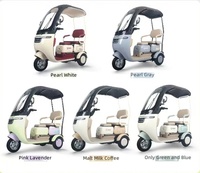Tricycles électriques longue portée 60v 1000w pour passagers, tricycles électriques à 3 roues pour adultes avec toit