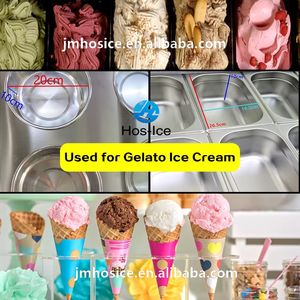 <span class=keywords><strong>Vitrina</strong></span> Exhibidora de Gelato, Refrigerador Comercial para Paletas Heladas, 10/12/16 Bandejas, Tapa de Vidrio Transparente, Puerta Corredera, Congelador para Paletas - Product Image 5