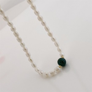 Trendy doğal tatlı su incisi Hetian yeşim Jasper boncuk ile hediye için bir Link zinciri üzerinde yüksek kaliteli kadın moda kolye - Product Image 5