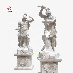 Figura de Jardín de Tamaño Real, Estatuas de Guerreros de Mármol, Escultura de Soldado Romano - Product Image 2