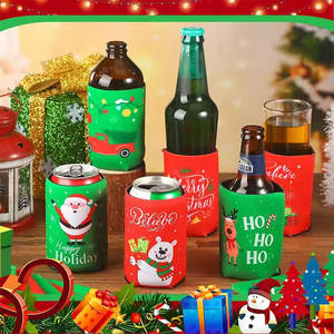 330ml 12oz 500ml Soda kola tam renkli Can kol Huggie neopren olabilir durumda rahat noel doğum günü partisi barbekü Can Hugger tutucu - Product Image 4