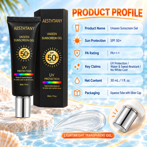 AESTHTANY Crema Solare Invisibile 50+ PA+++ a Marchio Privato, Cruelty-Free, Vegana, Senza Residui Bianchi, Resistente all'Acqua e al Sudore, per il Viso - Product Image 4