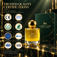 Flacon de parfum en verre transparent de 100 ml, emballage de luxe, finition mate, bouchon en liège, flacons de parfum de qualité supérieure, PPWR OEM ODM