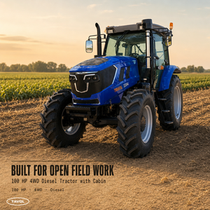 Tracteur agricole 4x4 de 100 CV avec cabine pour travaux sur le terrain - Product Image 6