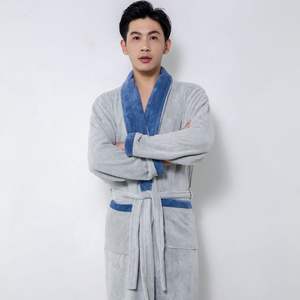 <span class=keywords><strong>Accappatoio</strong></span> in Microfibra di Corallo Spesso all'Ingrosso, Logo Personalizzato, per Hotel di Lusso, <span class=keywords><strong>Bianco</strong></span> Blu Rosa, <span class=keywords><strong>Morbido</strong></span> - Product Image 5