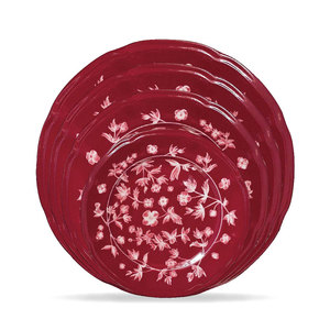 <b>Red</b> French Vintage Elegance Pastoral Style Vintage Floral Ceramic <b>Dinner</b> Plate <b>Set</b> Tableware Wedding Plate <b>Sets</b> Dinnerware - Product Image 1