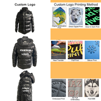 Vêtements de créateur de luxe personnalisés grande taille veste d'hiver à fermeture éclair manteau noir brillant à capuche bulle imperméable bouffant décontracté pour l'extérieur