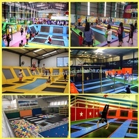Trampolín Profesional Comercial para Exteriores, Pequeño, Rectangular, con Cuerdas Elásticas, para Saltar al Aire Libre, con Obstáculos Ninja Warrior