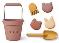 2023 vente en gros écologique bord de mer été enfants jouer bébé Silicone plage seau sable jouets ensemble
