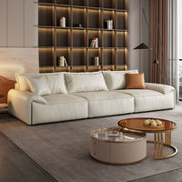 Canapé de salon moderne de luxe, modulaire, 2-3 places, en cuir, design en forme de L, style relaxant pour homme