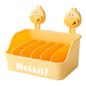 Boîte de rangement pour épices mignonne et amusante, murale, rectangulaire, avec ventouse, organiseur de cuisine pour contenants à assaisonnements - Product Image 1