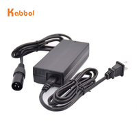 Pengisi Daya Baterai Lithium Li-ion Kabbol 48V 20AH untuk Sepeda Listrik Skuter Sepeda dengan Steker 3 Lubang 54.6V 2A 3A 4A 5A