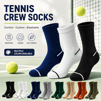 Chaussettes de tennis à compression, respirantes, antibactériennes, à séchage rapide, avec bout sans couture, en coton, avec soutien de la voûte plantaire et antidérapantes
