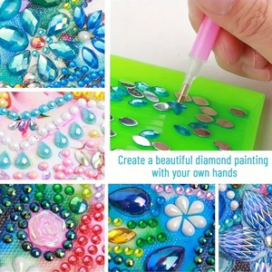 Chất lượng cao 5D kim cương Bộ dụng cụ sơn thân thiện với môi handmade vải trang trí nội thất phòng khách vuông cảnh quan Hoa động vật - Product Image 6