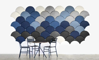 Panneaux acoustiques 3D modernes sur mesure en fibre de polyester 100 % ignifuges, très efficaces pour l'insonorisation des hôtels et des écoles - Vente en gros usine