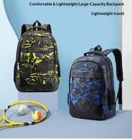 Ensemble 3 en 1 Sac d'école haut de gamme pour étudiants Sac à dos pratique unisexe imperméable en polyester camouflage
