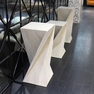 Sáng Tạo Đá Vuông Đá Cẩm Thạch Hiển Thị Bệ Plinth Bàn Cà Phê Đá Cẩm Thạch Plinth <span class=keywords><strong>Cube</strong></span> Side Bảng Và Căn Cứ - Product Image 3