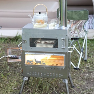 Estufa <span class=keywords><strong>de</strong></span> Leña para Exteriores <span class=keywords><strong>con</strong></span> <span class=keywords><strong>Horno</strong></span> - Estufa Portátil para Cocinar al Aire Libre - Product Image 3