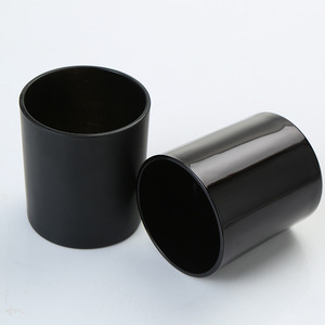Bocaux à bougies vides <span class=keywords><strong>en</strong></span> <span class=keywords><strong>verre</strong></span> givré noir mat de 10 oz, luxueux, écologiques, résistants à la chaleur, <span class=keywords><strong>avec</strong></span> <span class=keywords><strong>couvercle</strong></span> et boîtes pour Noël - Product Image 2