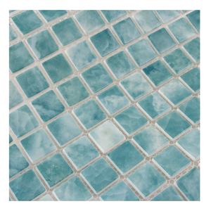 Recycler le verre carré vert <span class=keywords><strong>piscine</strong></span> surface brillante émail carreaux de mosaïque en verre avec le prix bon marché - Product Image 3