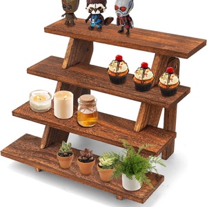 Mộc Mạc gỗ hiển thị đứng với cupcake risers công cụ-miễn phí <span class=keywords><strong>Funko</strong></span> <span class=keywords><strong>POP</strong></span> kệ cho nghề hiển thị các nhà cung cấp bảng đứng món ăn tấm - Product Image 1