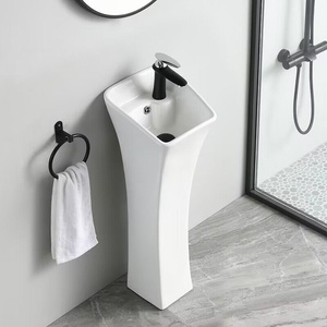 <span class=keywords><strong>Lavabo</strong></span> sur pied simple nordique, intégré, monobloc, en céramique, pour salle de bain, hôtel, séjour, <span class=keywords><strong>lavabo</strong></span> - Product Image 4