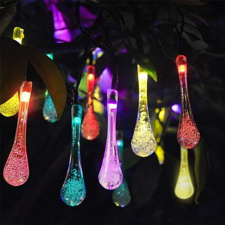 Fredlighting Solar Raindrop Decorative String Lights - Cherry Blossom LED Lights for Outdoor Christm