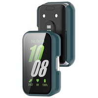 Casing Pelindung Matte 2 in 1 Full Watch Cover Hard PC dengan Kaca Tempered Terintegrasi Tipis untuk Samsung Galaxy Fit 3