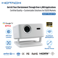 Projecteur de jeu intelligent Hotack Wholesale X4AD Smart Google TV HD1080P Home Theater Video Proyector 4k