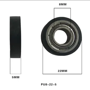 Kunststoff PU weiches Material Rollen rolle Lager Gummi rad 8*22*5mm 688 für Währungs zähl maschine