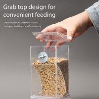 Petites et moyennes perruches automatiques Mangeoires pour oiseaux en plastique Récipient alimentaire et abreuvoir en acrylique Accessoires pour cage Type de bol Articles