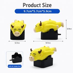 Matériel d'impression 3D créatif et personnalisé de haute qualité, jouet amusant en forme de petit veau, pour aquarium, cachettes pour poissons et crevettes, micro-paysages - Product Image 4