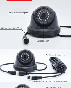 Caméra <span class=keywords><strong>de</strong></span> surveillance latérale AHD étanche IP68 à objectif unique 1080P avec vision nocturne pour véhicules lourds et camions - Product Image 2