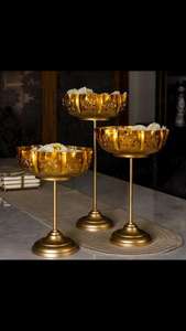 Portavelas Floral 2025, Portavelas de Metal con Forma de Diya, Portavelas para Velas de Té con Diseño Único, Centros de Mesa Hechos a Mano, Decoración de Bodas - Product Image 3