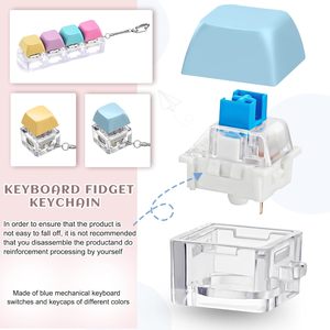 Nouveau jouet anti-stress tendance 4-en-1 : clavier, clicker, porte-clés et bouton anti-stress pour adultes - Product Image 3