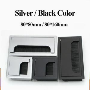 Œillets de câble carrés en plastique rabattables avec brosse pour <span class=keywords><strong>bureau</strong></span> à domicile, hôtel, hôpital, appartement, ordinateur - Product Image 5