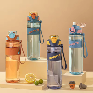 Manufacturer Hot-Selling Customized Logo Food Grade Macron Color Plastic Leakproof Water <b>Bottle</b> <b>Straw</b> for Presents Travel Sports - Product Image 1
