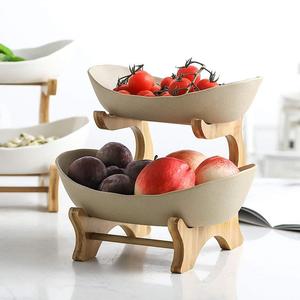 Panier créatif à Double couche <span class=keywords><strong>en</strong></span> <span class=keywords><strong>céramique</strong></span>, assiette <span class=keywords><strong>de</strong></span> <span class=keywords><strong>fruits</strong></span> européenne <span class=keywords><strong>de</strong></span> haute qualité pour la maison - Product Image 3