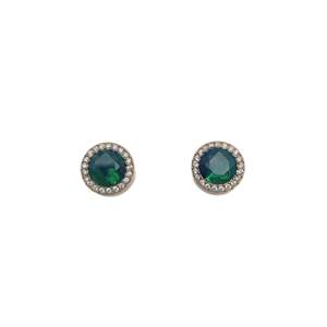 <b>Crystal</b> <b>Earrings</b> 316L Stainless Steel PVD Gold Plating Sustainable Resistant <b>Studs</b> - Product Image 1