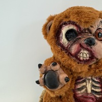 Nouvelle Poupée Ours en Peluche Transfrontalière, Style Animation, Jouet en Latex, Halloween, 30cm, Poupée Ornementale en Coton et Vinyle