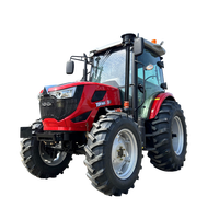 Tracteur agricole compact miniature de haute qualité 70 ch 4x4 avec moteur, boîte de vitesses et pompe multifonctionnel