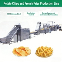 Multifunctionele industriële productielijn voor aardappelchips en frites (200kg-800kg) met verpakkingsapparatuur