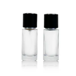 Kozmetik için 30ml 50ml yuvarlak şeffaf koku parfüm şişesi cam ince sis pompalı sprey şişe