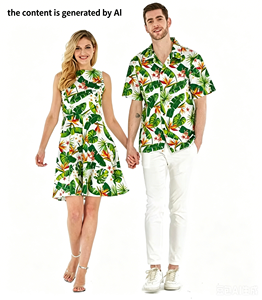 Camicie da uomo <span class=keywords><strong>Hawaiian</strong></span> <span class=keywords><strong>Luau</strong></span> e abiti da donna Vintage Fit e svasati svasati abiti coordinati polinesiani - Product Image 2