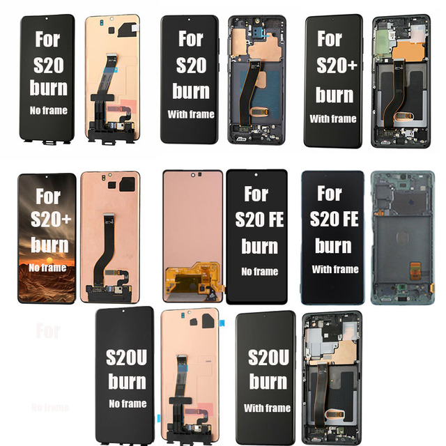 Original Quality Touch Screen Replacement Digitizer for Samsung S20 S20+ S20FE S20U SM-G986/G986F with Borders LCD Screen Burn